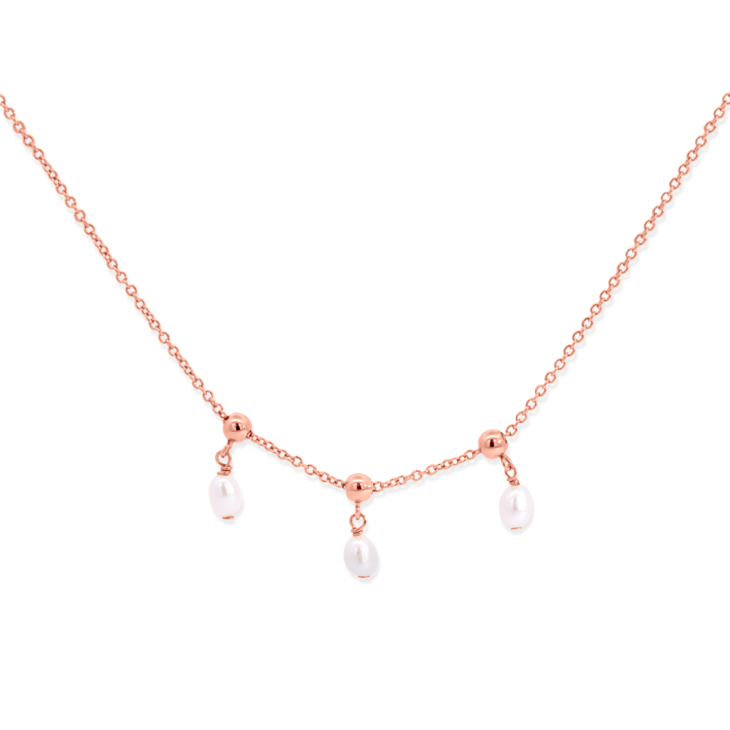 Pink outlet Diamond Love Pearl Necklace [40+5cm]