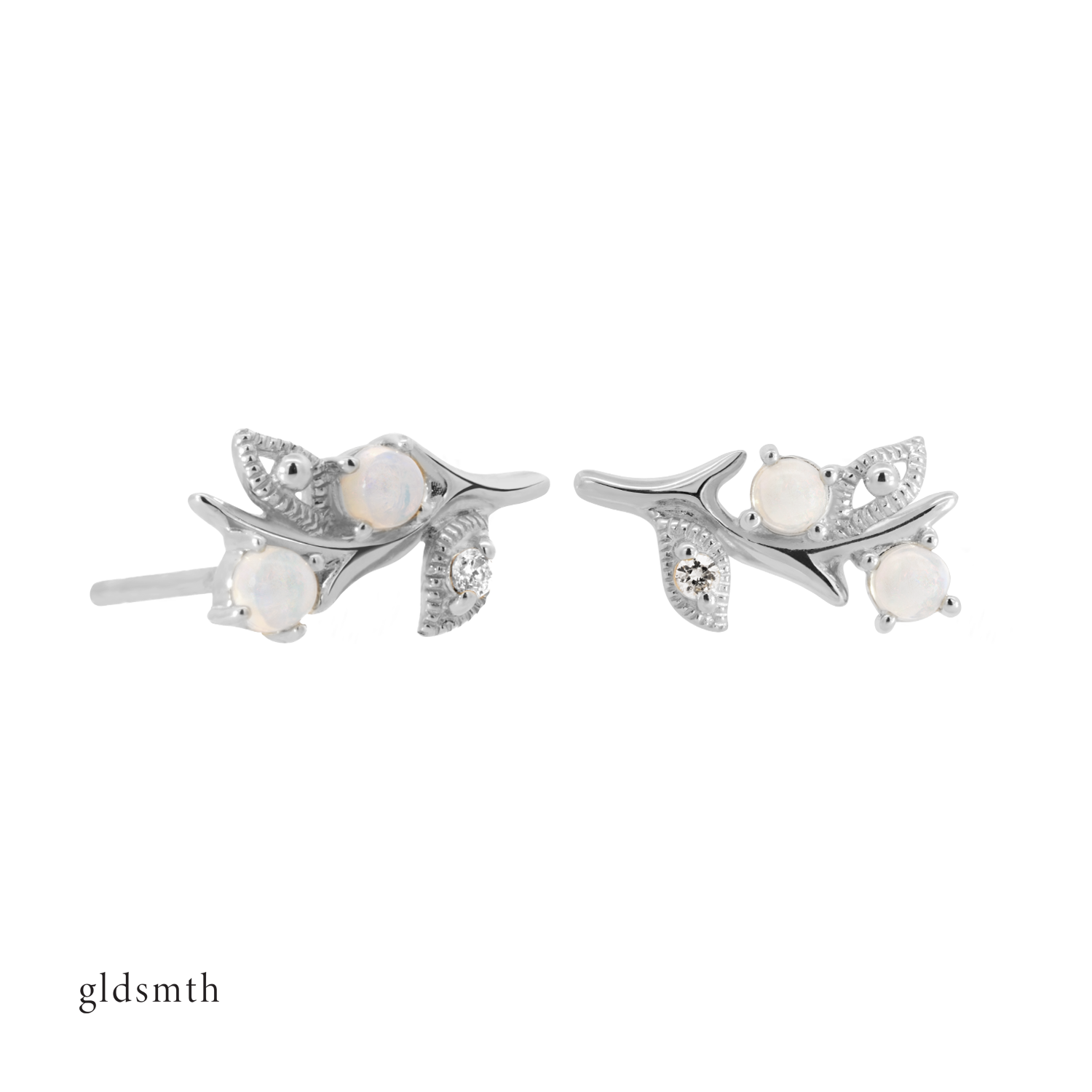 White gold deals dainty earrings