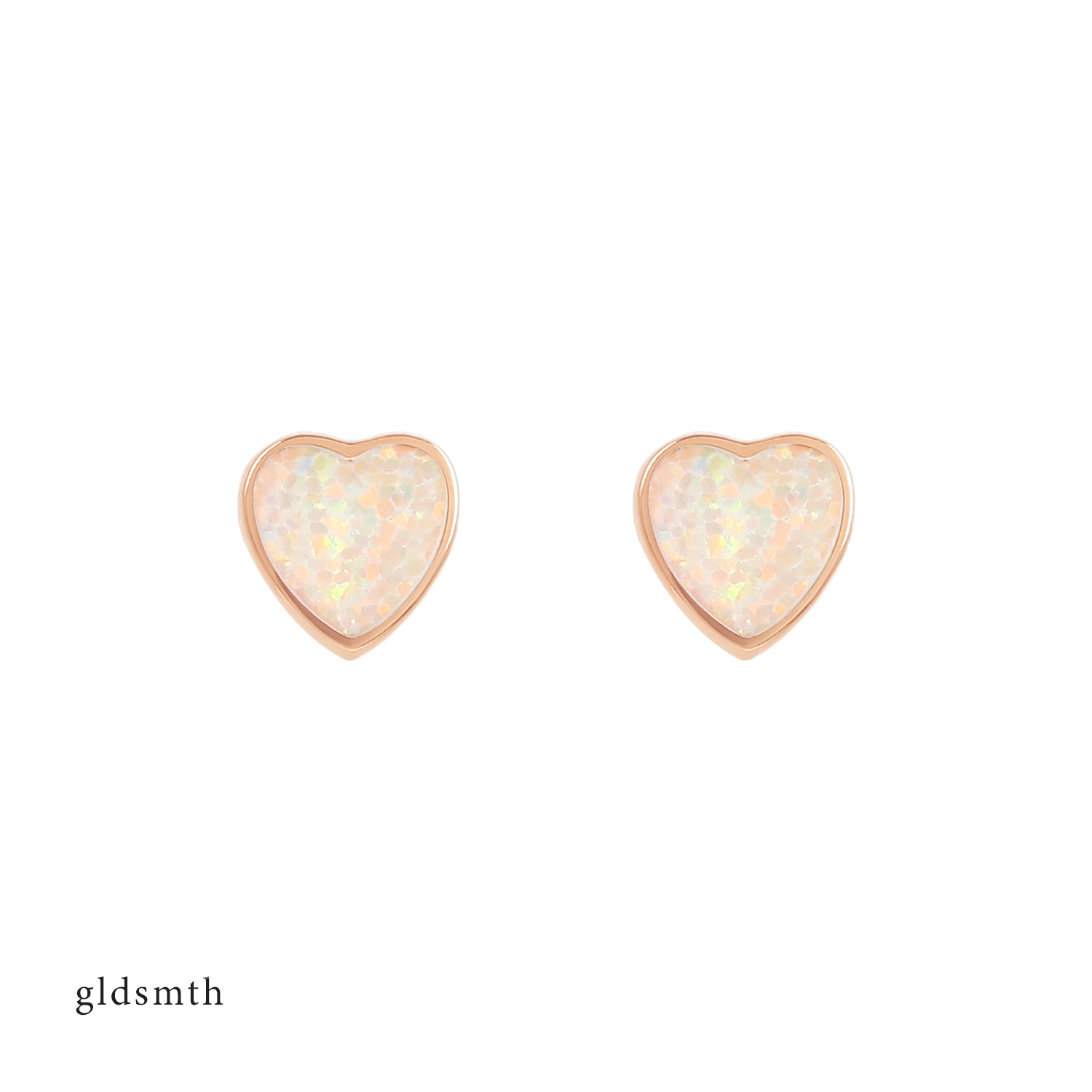 Heart on sale opal earrings