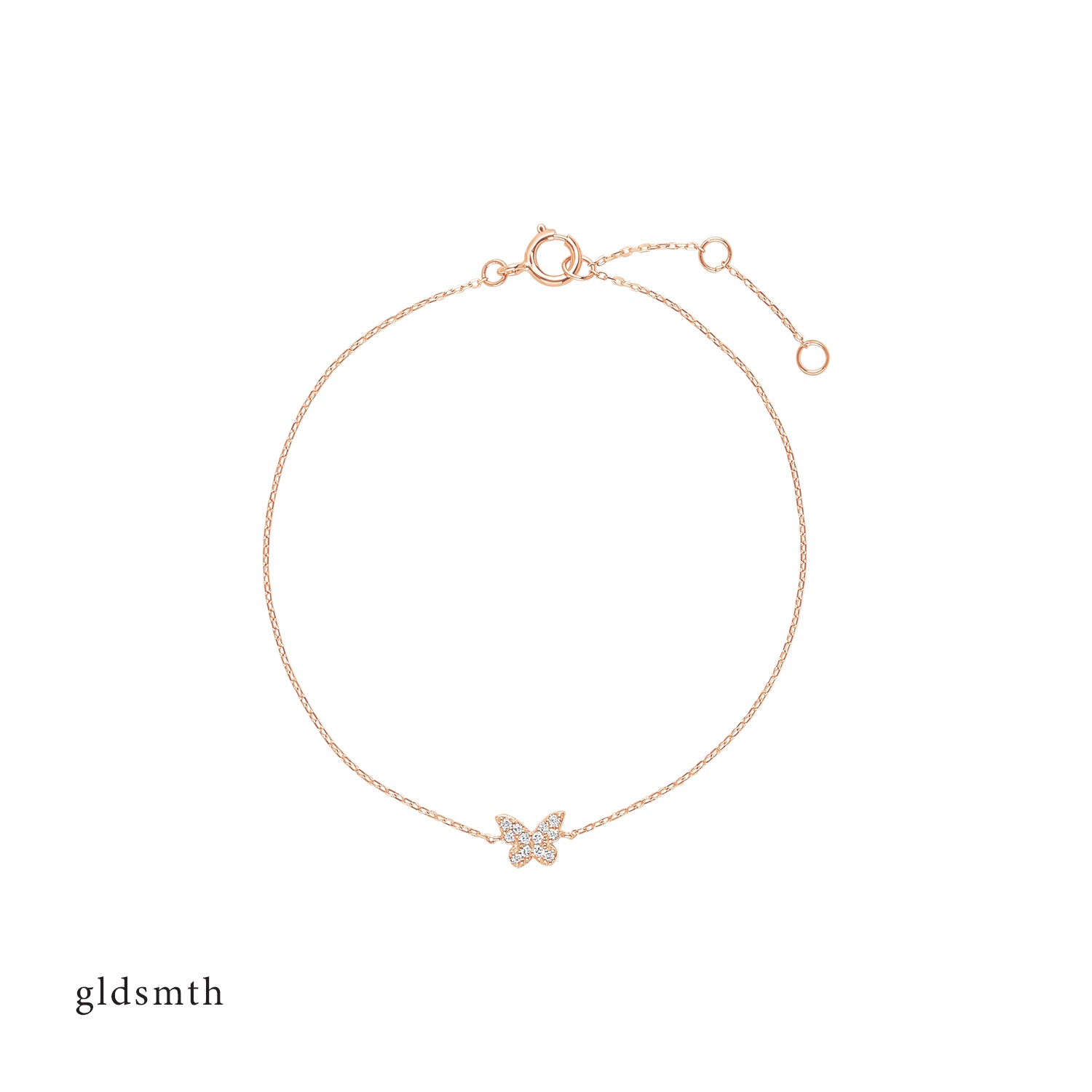 Butterfly bracelet hot sale rose gold