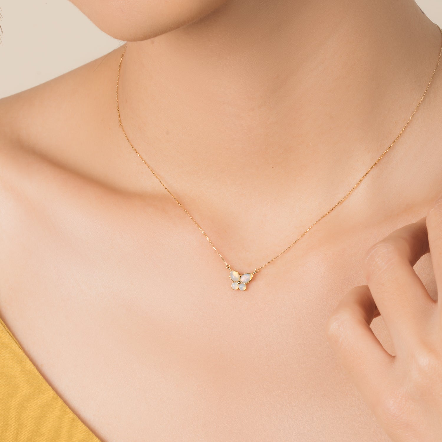 Dainty 18k hot sale gold necklace