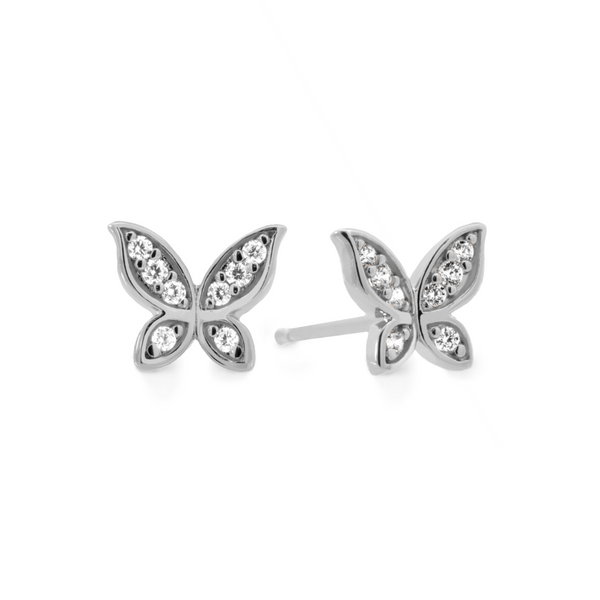 Butterfly Earrings, Large Stud Earrings, Sterling Silver Studs, Large Circle Earrings, Lightweight Statement Earrings, retailer Butterfly Jewelry